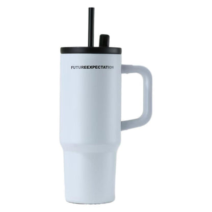 High Color Value 316 Stainless Steel Thermos Cup Large Capacity Handle Straw Cup Portable Cold Ice Cup Straw Cup