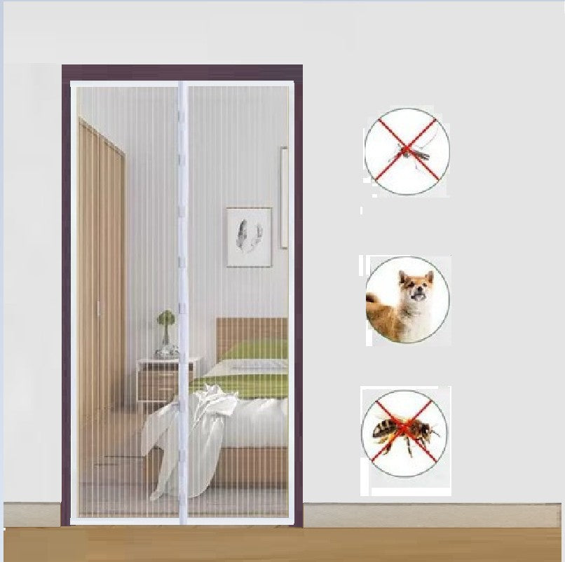 Hot-selling Magnetic Soft Yarn Anti-Mosquito And Fly Vertical Strip Mesh Encryption Door Curtain 210*100WT01